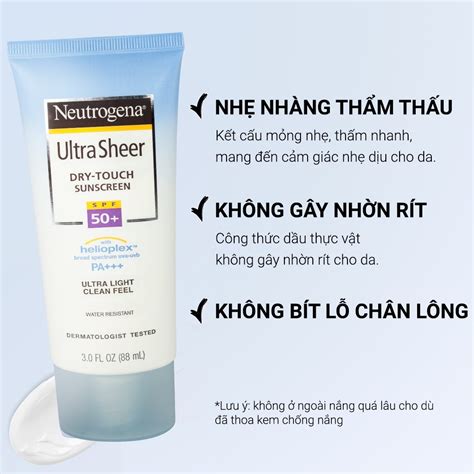 Kem Chống Nắng Neutrogena Ultra Sheer Spf 50 88ml Hasaki Vn