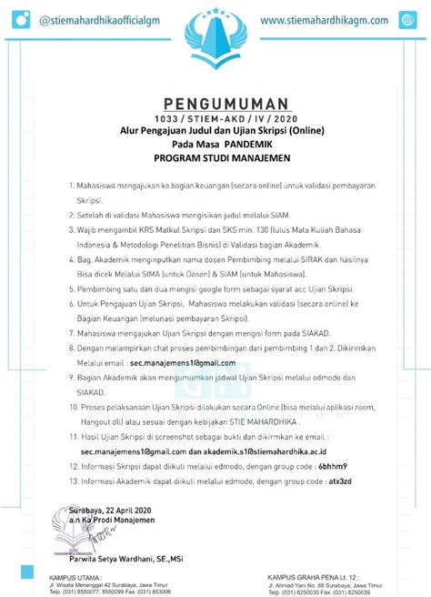 Alur Pengajuan Judul Dan Persyaratan Pengambilan SKL Atau Ijazah STIE