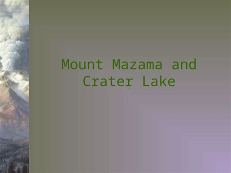 (PPT) Mount Mazama and Crater Lake - DOKUMEN.TIPS