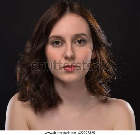 Brunette Woman Nude Shoulders Stock Photo 622225325 Shutterstock