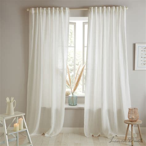 Linen Curtains with Back Tabs | Back tab blackout curtains | Back tab ...