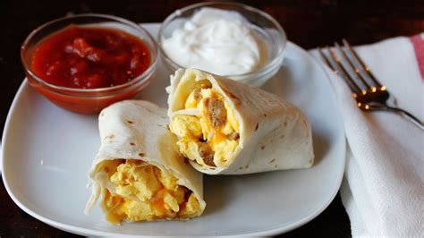 Scrambled Egg And Bacon Burritos Recipe Make Ahead Breakfast