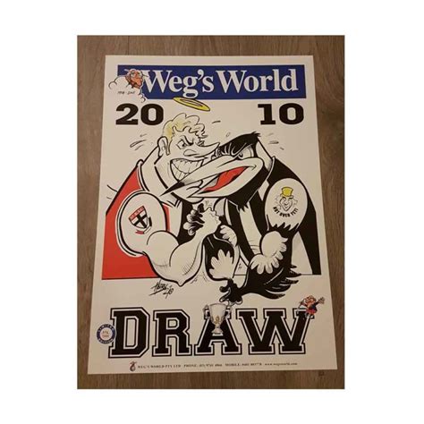 Collingwood Draw Wegs World Premiership Weg Poster Limited Edition