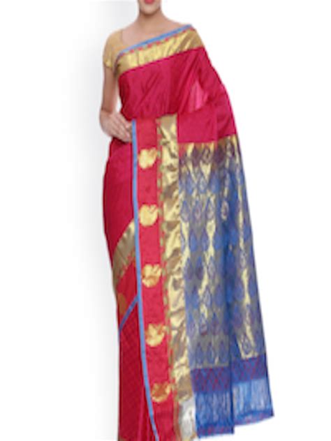 Buy The Chennai Silks Classicate Pink Woven Design Pure Salem Silk