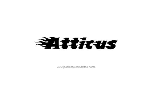 Atticus Name Tattoo Designs