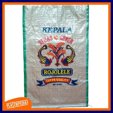 Jual Karung Beras Plastik ROJOLELE Quality 25 Kg Ukuran 45x75cm Isi