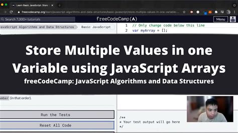 Store Multiple Values In One Variable Using Javascript Arrays Basic Javascript Freecodecamp