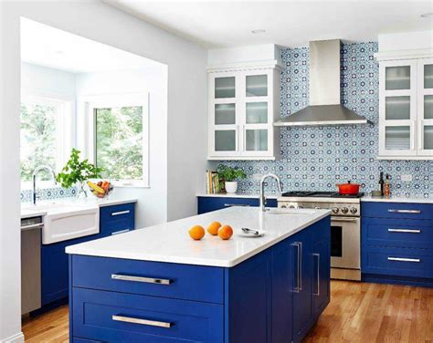 Ide Desain Dapur Perpaduan Warna Navy Desainnya Cantik