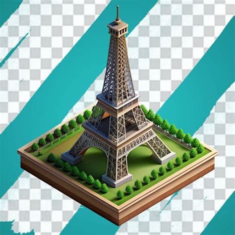 A 3d Eiffel tower | Premium AI-generated PSD