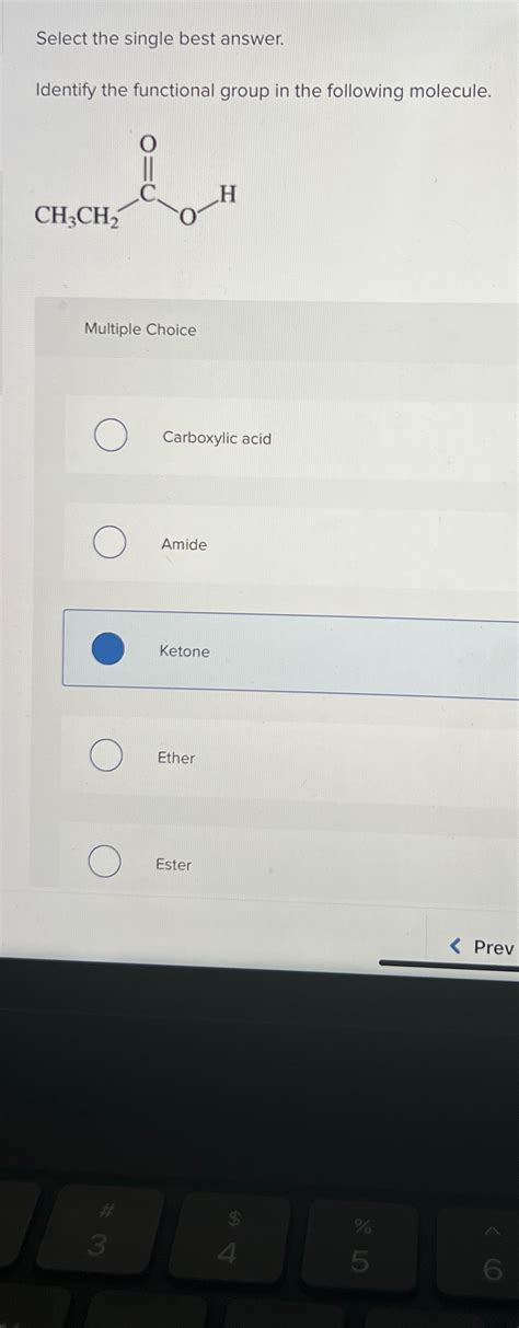 Solved Select The Single Best Answer Identify The Functional Chegg