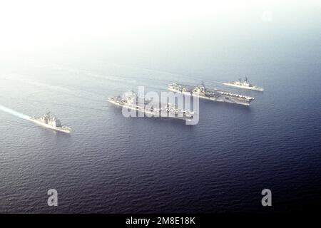 An Aerial View Of The Aircraft Carriers Of Battle Force Zulu Underway