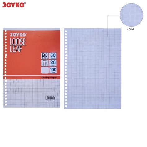 Jual Loose Leaf Joyko Grid Dot A B Gr Lembar Shopee Indonesia