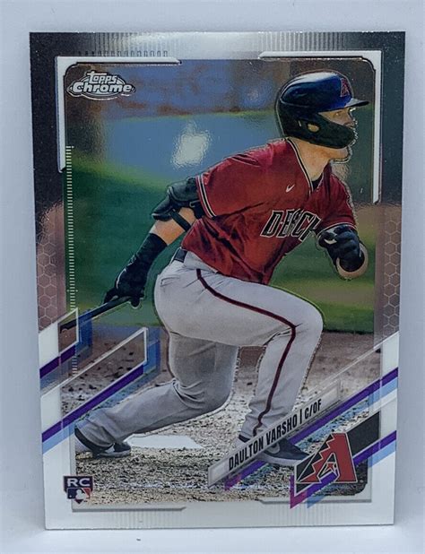 2021 Topps Chrome Baseball Daulton Varsho Diamondbacks 121 RC Rookie