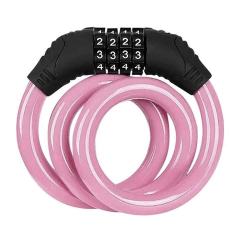 ANTIVOL Pink Flexible Serrure de vélo Portable avec mot de passe 1