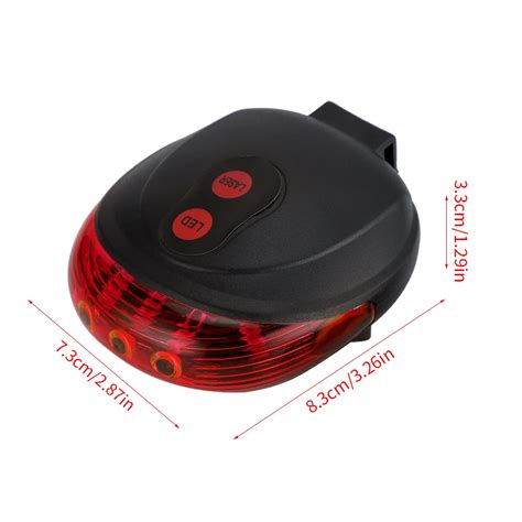 Gyrophare Feu arrière LED Laser étanche pour vélo signalisation de