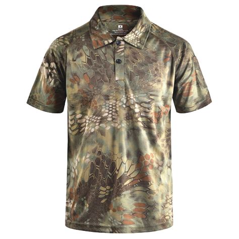 Mege Brand Clothing Mens Shirts Tactical Camouflage Polo Shirt Summer