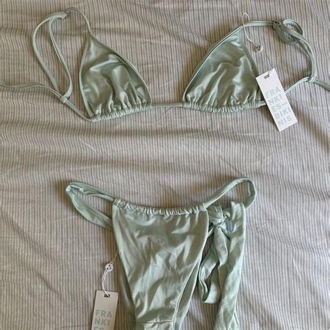 Frankies Bikinis Light Mint Green Blue Bikini Set Depop