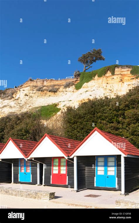 Beach Huts At Branksome Chine Poole Dorset Stock Photo Alamy