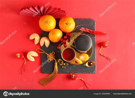 Traditional Tea Chinese Symbols Color Background — Stock Photo ...