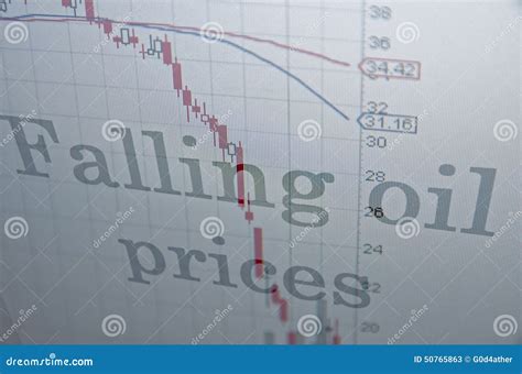 Falling Oil Prices Stock Image Image Of Chart Percent 50765863