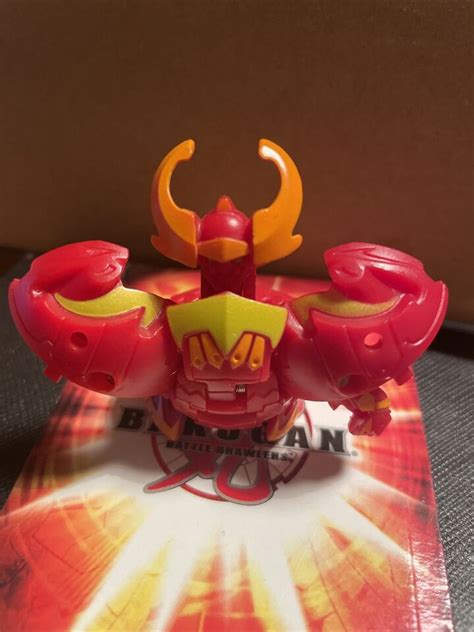 Bakugan Gundalian Invaders Red Pyrus Krakix Dna G Power Collectable