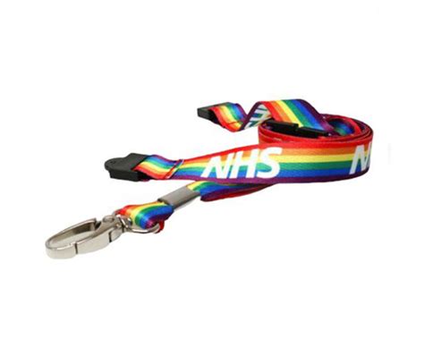 NHS Rainbow Lanyard - Double Breakaway Clip - PCL Media