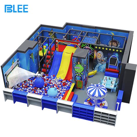 Indoor Solf Playground With Big Slides Bleegame