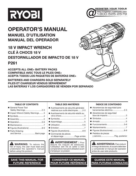 Ryobi P User Manual Pages Original Mode