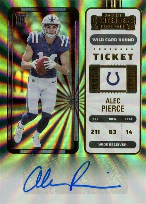 Alec Pierce 2022 Contenders Rookie Ticket Auto Wild Card 103 Price