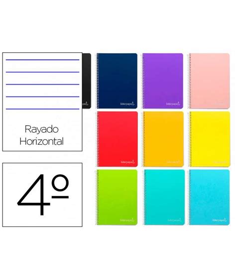 Cuaderno Espiral Liderpapel Cuarto Witty Tapa Dura H Gr Rayado