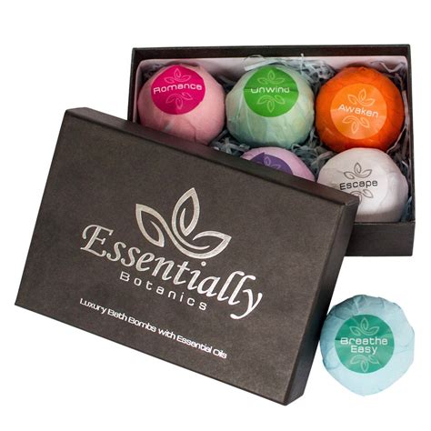 Ultimate Organic Natural 6x4 Ounce Large Bath Bombs Set With Stress