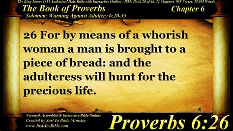 Bible Book 20 Proverbs Chapter 6 The Holy Bible Kjv Read Along