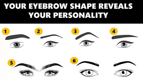 Eyebrow Shape Personality Test Your Eyebrows Reveal Your True