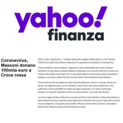 Yahoo Finanza Coronavirus Massoni Donano Mila Euro A Croce Rossa