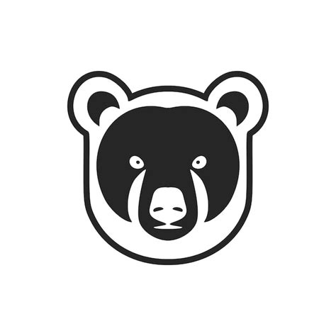 Premium Vector Stylish Black And White Bear Logo Vector Illustration