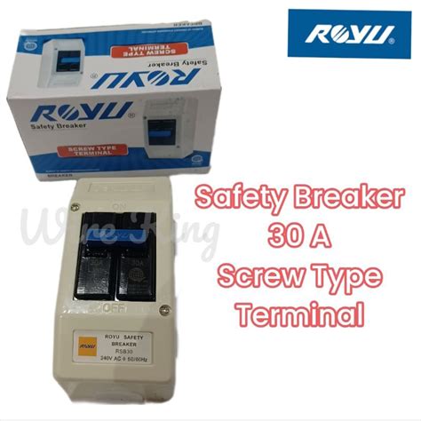 ROYU Safety Breaker With Screw Type Terminal Bolt On 15A 20A 30A 40A