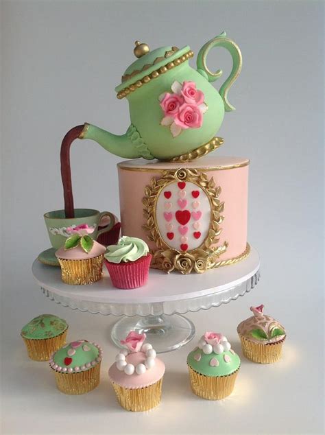 Tea Party Cakes Decorated Cake By Cleopatra Cakes Cakesdecor