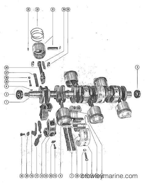 Crankshaft Pistons And Connecting Rods Serial Range Outboard Ss