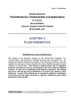 Solution Manual for Fluid Mechanics Fundamentals and Applications 3rd ...
