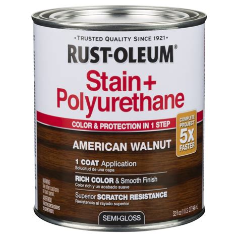 Rust Oleum American Walnut Rust Oleum Stain And Polyurethane Quart Wood