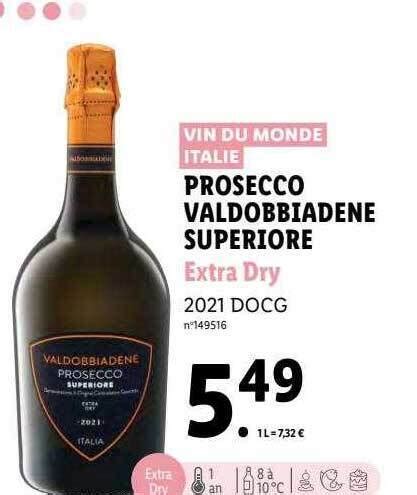 Promo Prosecco Valdobbiad Ne Superiore Extra Dry Docg Chez Lidl