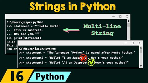 Strings In Python Youtube