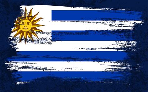 Download Wallpapers 4k Flag Of Uruguay Grunge Flags South American