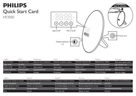 Philips Veil Lumi Re Guide De Mise En Route Swe