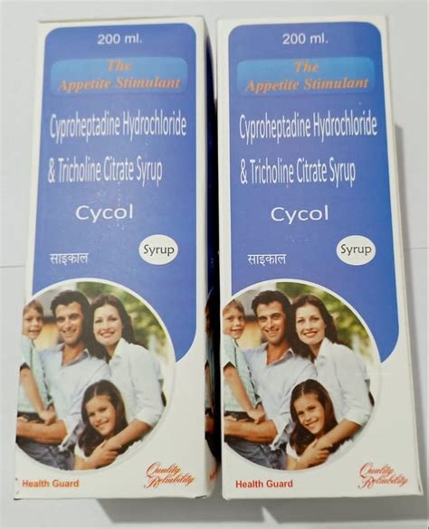 Cyproheptadine Hcl Syrup Packaging Type Bottle Packaging Size