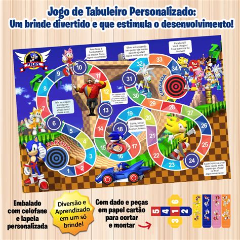 Jogo De Tabuleiro Personalizado Sonic Elo7 Produtos Especiais