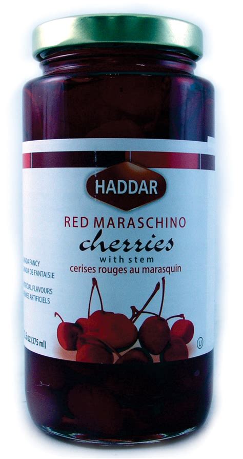 Haddar Maraschino Cherries With Stems - Kayco