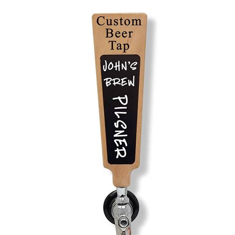 Custom Personalized Beer Tap Handle Cherry Wood With Chalkboard Dry Erase Engraved