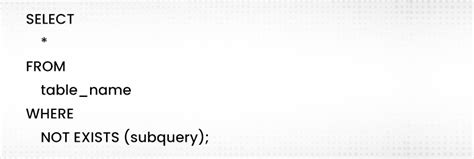 How To Use The Sql Not Exists And Exists Operator