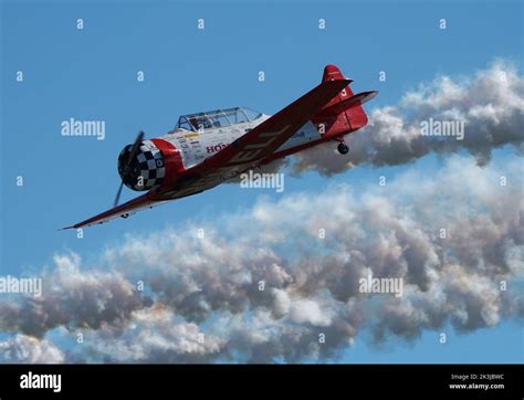 Aeroshell Aerial Acrobatics Team At An Airshow In Mirabel Quebec Stock